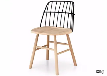 STRIKE S - Steel and wood chair _ Midj