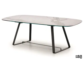 ALFRED - Rectangular glass ceramic table _ Midj