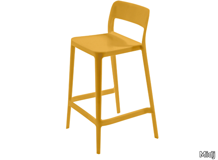 NENÉ - High stackable polypropylene stool _ Midj