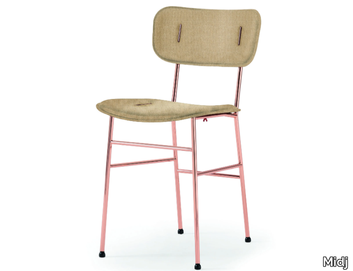 PIUMA S M TS - Fabric chair with metal frame _ Midj