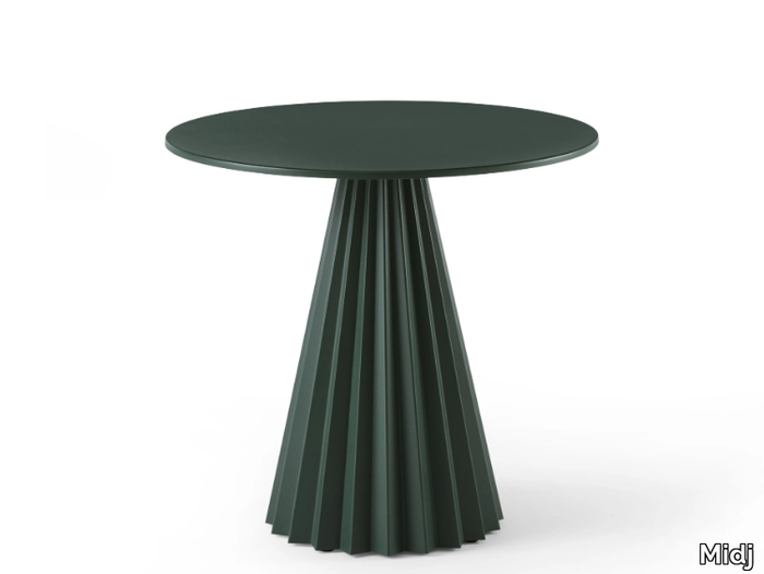 PLISSÉ H73 - Round metal table _ Midj