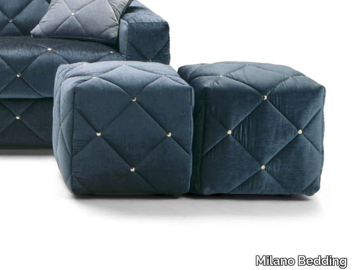 DOUGLAS - Upholstered fabric pouf _ Milano Bedding