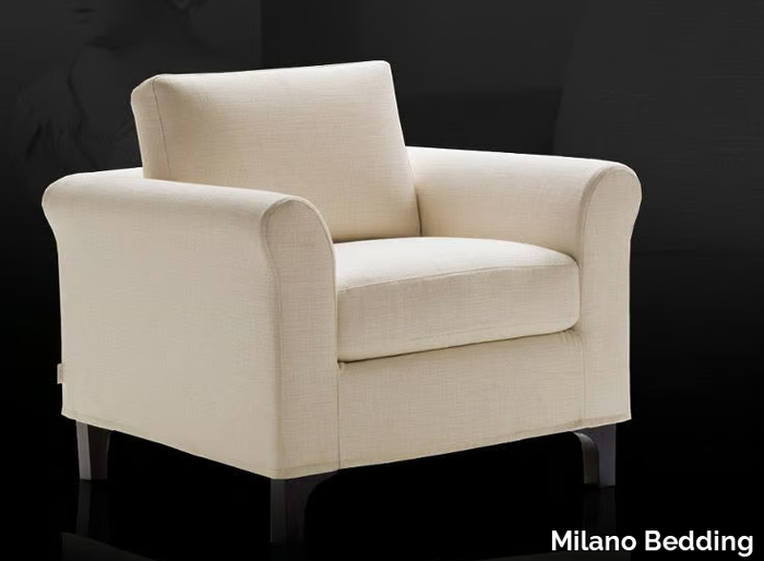 GRETA - Fabric armchair with removable cover _ Milano Bedding