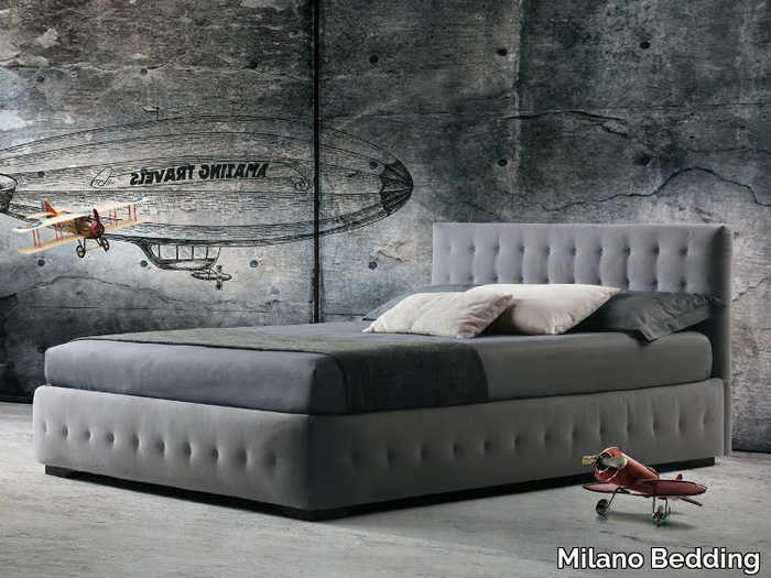 PHUKET - Storage bed with tufted headboard _ Milano Bedding