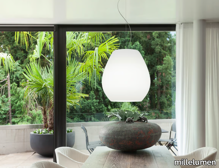 BAGAN 1 - Blown glass pendant lamp _ millelumen