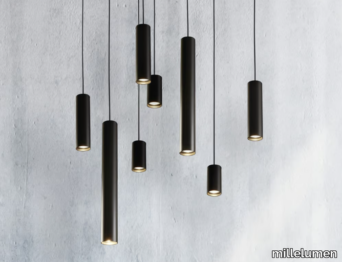 TUBUS SYSTEM - Aluminium pendant lamp _ millelumen