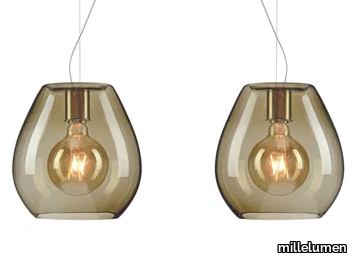 BAGAN EVOLUTION 2 - Glass and aluminium pendant lamp _ millelumen
