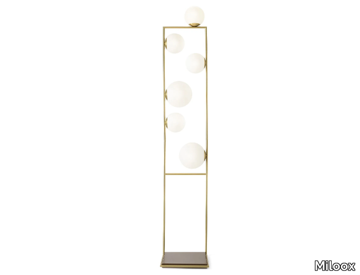 BUBLE - Glass and steel floor lamp with dimmer _ Miloox