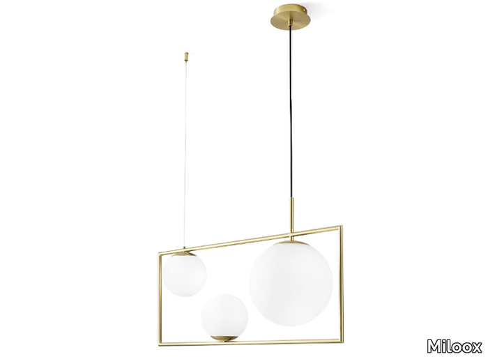 BUBLE - Glass and steel pendant lamp _ Miloox