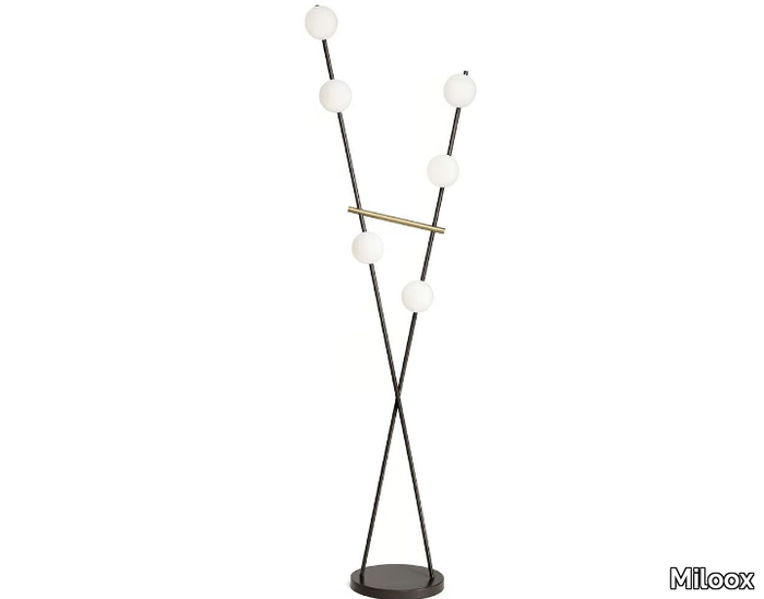 KIKA - LED metal floor lamp with dimmer _ Miloox