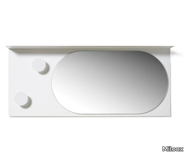 HOOK White - Painted metal hall mirror _ Miloox