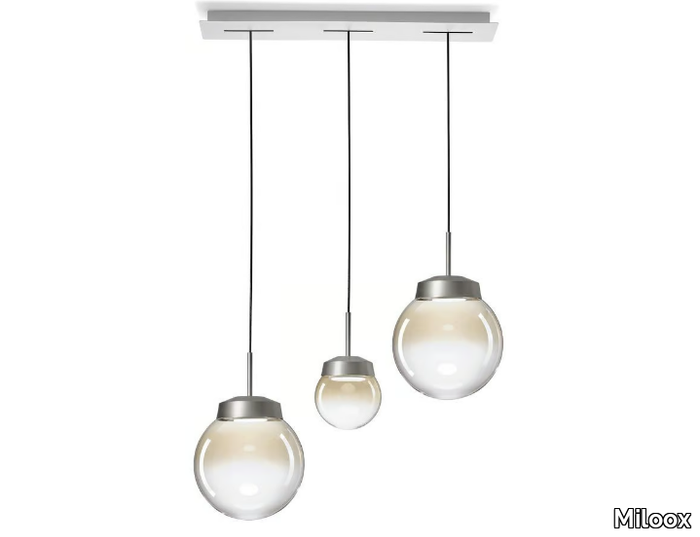 JOTTO - LED glass and aluminium pendant lamp _ Miloox