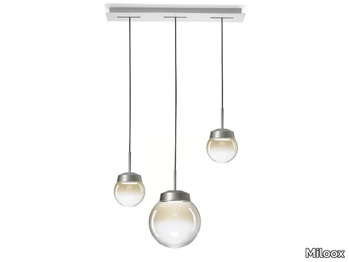 JOTTO - LED glass and aluminium pendant lamp _ Miloox