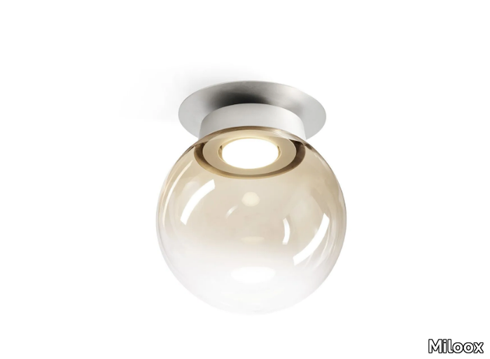 JOTTO - LED glass and aluminium ceiling lamp _ Miloox