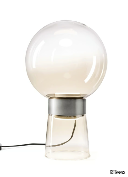 JOTTO - LED glass and aluminium table lamp with dimmer _ Miloox