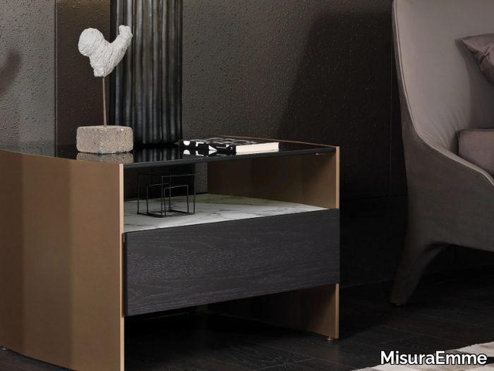 MILVIAN NIGHT - Rectangular bedside table with drawers _ MisuraEmme