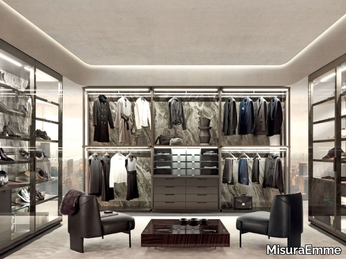 MILLIMETRICA - Sectional walk-in wardrobe with integrated lighting _ MisuraEmme