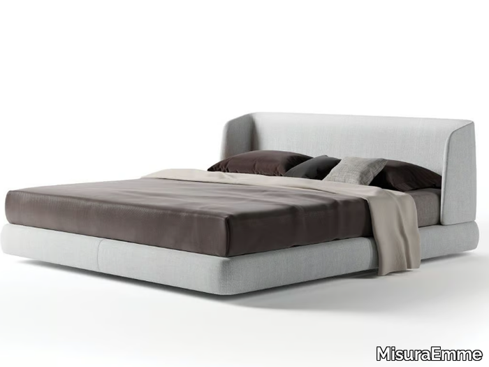 VIRGIN - Fabric double bed with upholstered headboard _ MisuraEmme