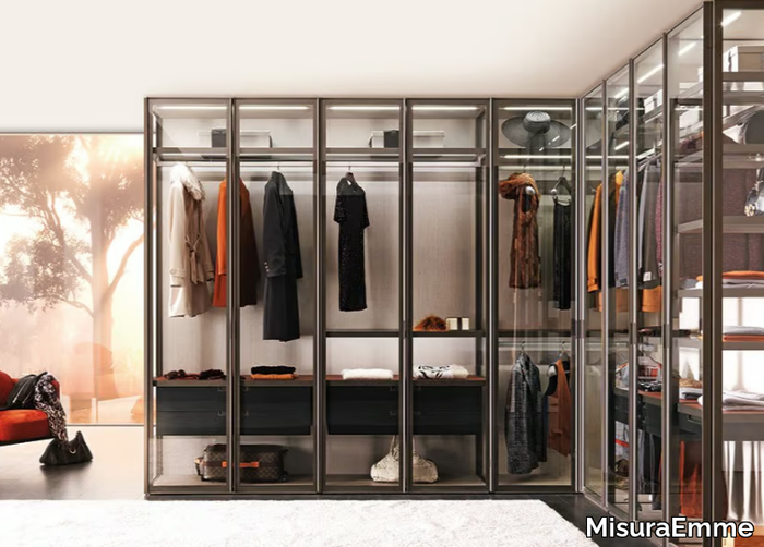 PALO ALTO - Corner sectional walk-in wardrobe _ MisuraEmme