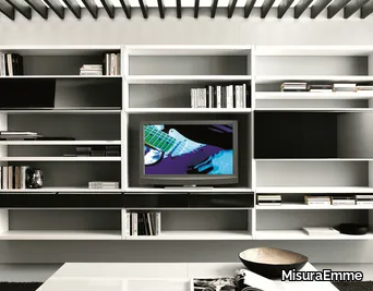 CROSSING - Sectional floating bookcase with drawers _ MisuraEmme