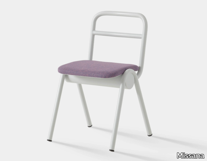 ZUM - Aluminium chair with integrated cushion _ Missana