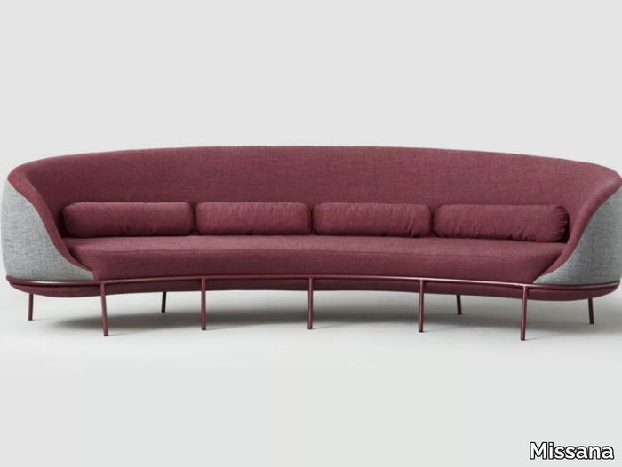 NEST - Curved 4 seater fabric sofa _ Missana