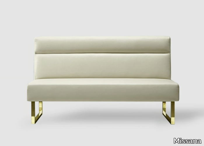 TIBET - Upholstered bench with back _ Missana