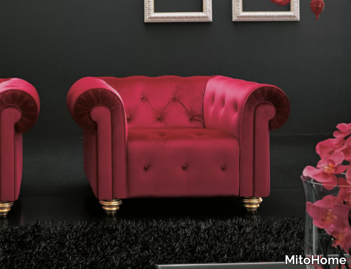 ALTAIS - Tufted armchair with armrests _ MitoHome