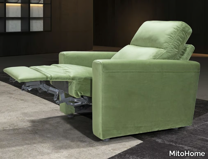 VERA - Recliner fabric armchair with headrest _ MitoHome