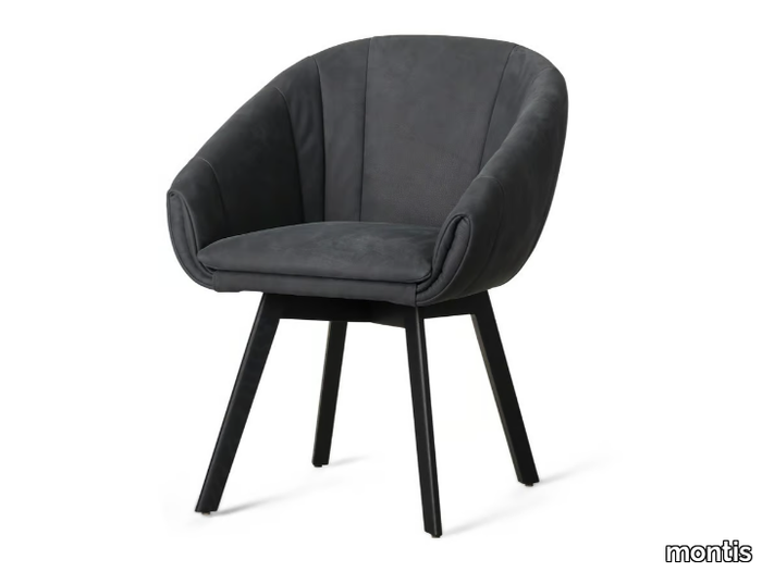 LUNA - Fabric chair with armrests _ Montis