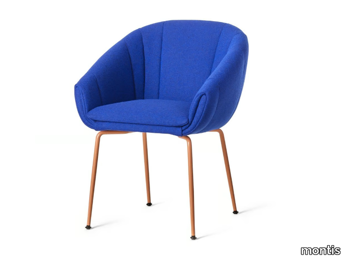 LUNA - Fabric chair with armrests _ Montis