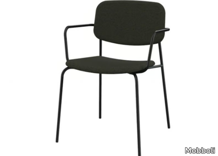 CAP 14 TFB - Upholstered fabric chair with armrests _ Mobboli