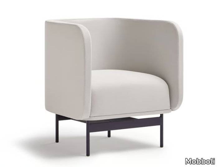 SPLIT - Fabric armchair with armrests _ Mobboli