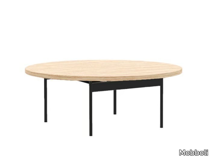 SPLIT - Round plywood coffee table _ Mobboli