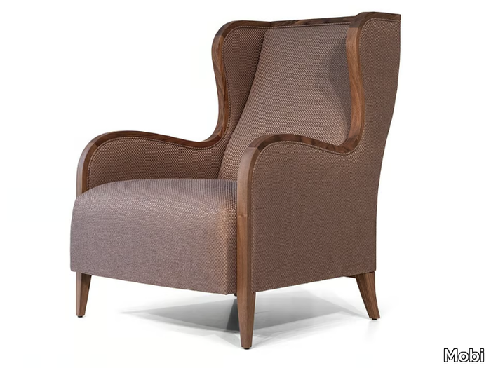 SEVEN - Fabric armchair with armrests _ Mobi