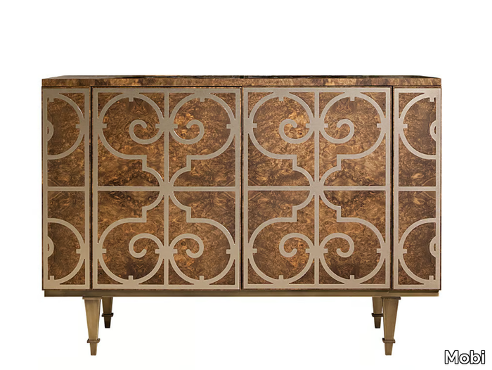 GRANADA - Wooden highboard with doors _ Mobi