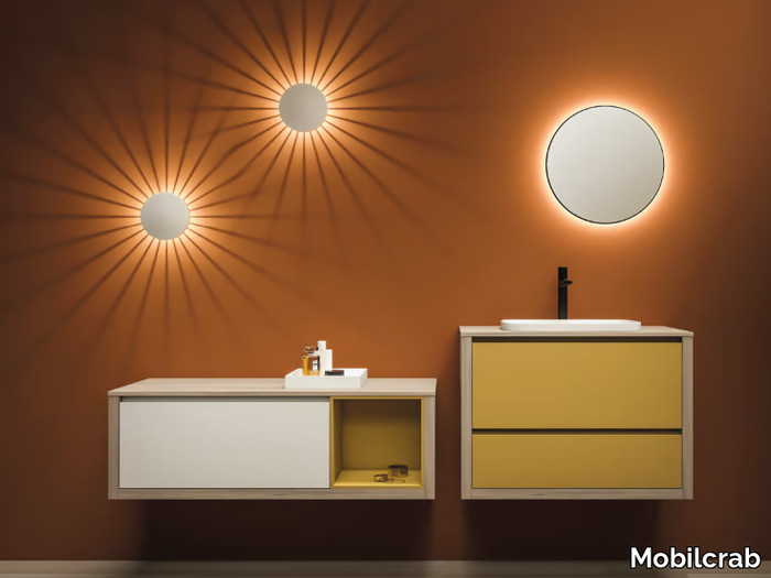 FRAME 6 - Wall-mounted HPL vanity unit _ Mobilcrab
