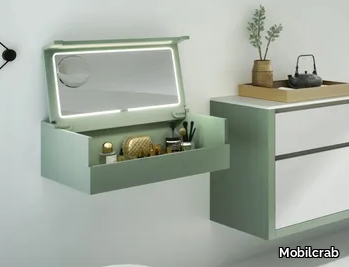 VANITY COMPOSITION 4 - Suspended bathroom cabinet with mirror _ Mobilcrab