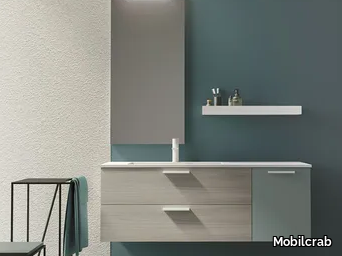 EASY 1 - Wall-mounted HPL vanity unit with drawers _ Mobilcrab