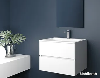 EASY 4 - Wall-mounted HPL vanity unit with drawers _ Mobilcrab