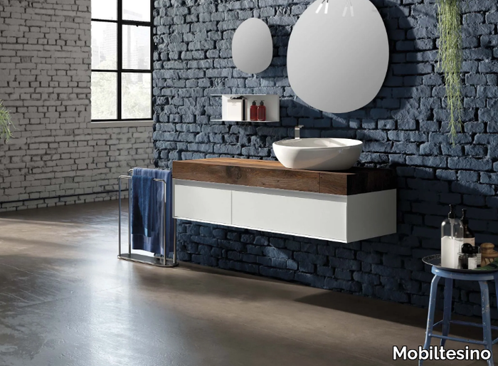 LU.41 - Wall-mounted vanity unit _ Mobiltesino