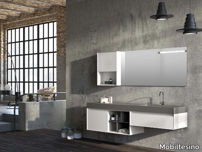 LU.43 - Wall-mounted vanity unit _ Mobiltesino