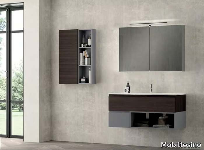 UR27 - Single wall-mounted vanity unit _ Mobiltesino