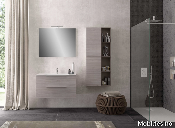 UR02 - Single wall-mounted vanity unit _ Mobiltesino