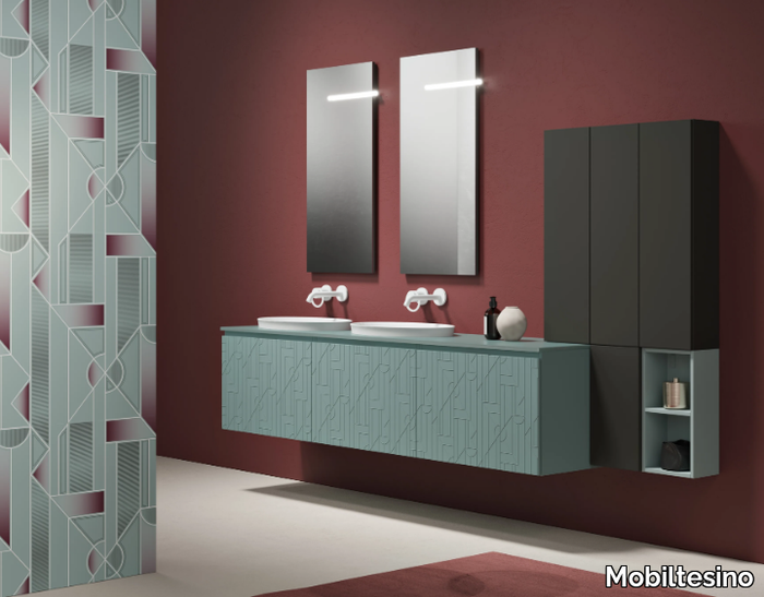 UR52 - Double wall-mounted vanity unit _ Mobiltesino