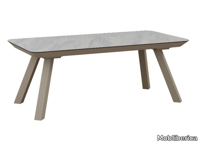 ESLA - Extending rectangular ceramic dining table _ Mobliberica