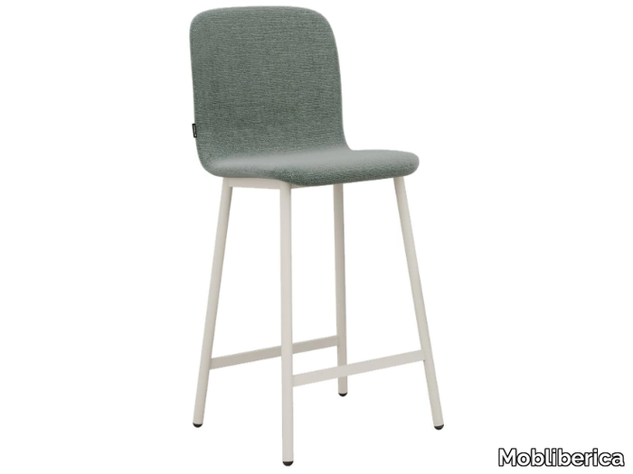 PEPPER - High upholstered stool with footrest _ Mobliberica