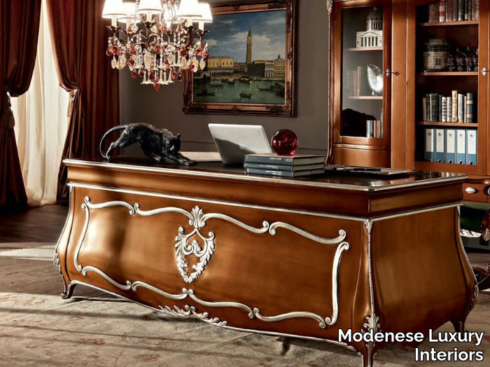 11305 - Solid wood writing desk with drawers _ Modenese Luxury Interiors