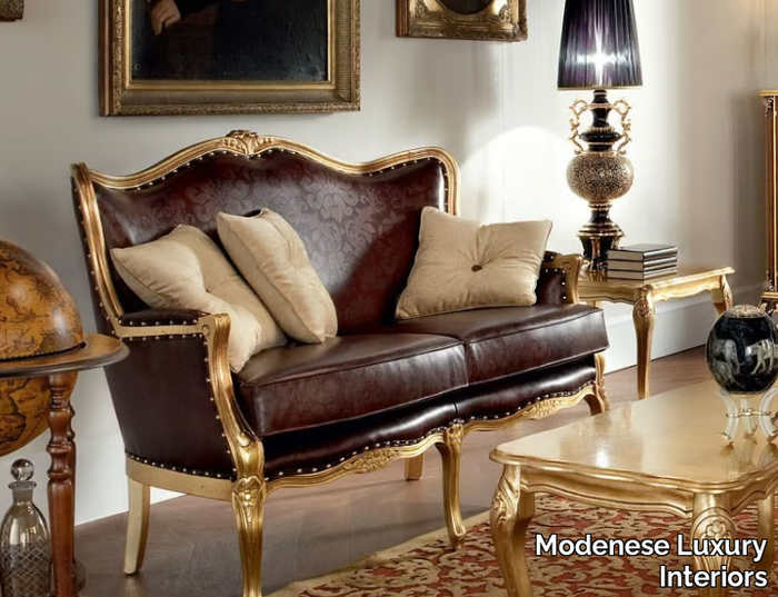 12425 - 2 seater leather sofa _ Modenese Luxury Interiors