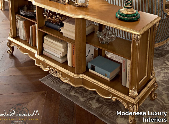 CASANOVA - Open wooden bookcase _ Modenese Luxury Interiors